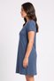 Women V-Neck Short Sleeve Sleepwear Dress, Multicolor - 3