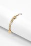 Women Fashionable Stainless Steel Pearl Bracelet, Gold - 2