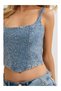 Rhinestones denim corset - 7