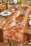 British Horse Carriage Patterned Runner/Tablecloth/American Service - 3