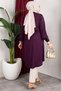 Viscose Tunic with Elastic Cuffs Mürdüm - 4