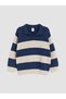 Striped Polo Collar Baby Boy Knit Sweater (W6) - 2