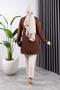 Half Zipper Sports Tunic Brown - 4