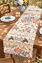 Cat Patterned Runner/Tablecloth/Placemat with Floral Dress Design - 3