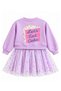 Girl's Cotton Patterned Tutu Dress - 6