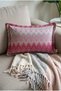 02-Zigzag Pattern Printed 43X43 cm Throw Pillow Cover