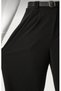 Women's Black Palazzo Pants High Waist Wide Leg Stylish Pants with Belt - 3