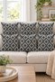Punch Embroidery Pattern 3D Digital Printed Round Punch Patterned Gray Theme 4-Pack Cushion Covers