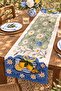 Embroidery Printed Flowers Patterned Runner / Tablecloth / Placemat - 3