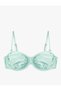 Drawstring Glitter Underwire Bikini Top with Removable Straps