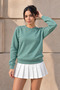 Women's Long Sleeve Comfortable Loose Sweatshirt - 4