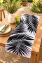 Black Palm Leaves Patterned Runner/Tablecloth/Placemat - 2