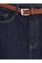 Indigo Belted Mini Jean Skirt - 7