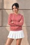 Women's Long Sleeve Comfort Powder Loose Sweatshirt - 2