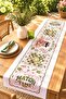 Cat Drinking Matcha Patterned Runner / Tablecloth / Placemat
