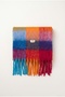 Women's Plaid Multicolor Fringed Scarf - Wintimate