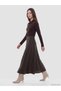 Esvab • Modern & Distinctive Zippered Checkered Embroidered A-Line Skirt