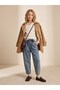 Girl's Comfortable Cut Jeans with Elastic Waist and Soft Texture - 4