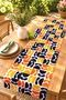 Retro Dark Floral Patterned Runner/Tablecloth/Placemat