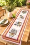 Yellow Embroidery Look Floral Patterned Runner / Tablecloth / Placemat