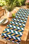 80S Fashion Colors Patterned Runner/Tablecloth/Placemat
