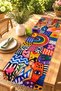 Most Abstract Colorful Girl Patterned Runner/Tablecloth/Placemat