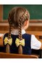 1 Pair Girls' Sequined Tulle Bow Elastic Hair Clip Set - Mesh Hair Clip with Pearls - 2