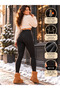 Women's Inner Lined Tights Winter Thick Thermal High Waist Body-Hugging Flexible Warm Tights - 5