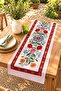 مفرش طاولة/مفرش طاولة أمريكي/مفرش طاولة صغير مطرز بنقوش زهور - 2