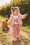 Baby Girl 3-Piece Set Teddy Bear Heart Detailed Hooded Cardigan Long Sleeve Top and Bottom Set - 4