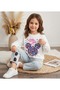Girl's Sweatshirt Little Girl Heart Patterned White Long Sleeve