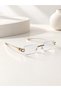 Miami Gold Square Metal Transparent Women Men Unisex Blue Block Blue Light Protection Screen Glasses Eyewear - 4