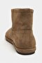 Nemesis Rome Beige Suede Genuine Leather Flat Sole Plush Lined Women's Ankle Boots - 7