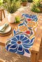 Bohemian Flowers Silhouettes Patterned Runner/Tablecloth/Placemat - 2
