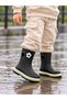 Koko Black Children's Rain Boots with Colored Soles and Waterproof Wrap - 2