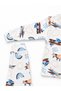 Boy's Long Sleeve Pajama Set with Airplane and Rainbow Pattern - 5