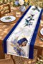 Indigo Girl and Birds Patterned Runner/Tablecloth/Placemat - 3