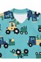 Boy's Tractor Patterned Long Sleeve Pajama Set Turquoise - 3