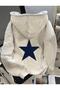 Unisex Blue Star Street Style Printed Hooded Sweatshirt