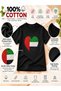 UAE Flag Glitter Heart Boys Girls National Day Unisex T-Shirt, 100% Cotton - 3