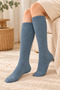 2 Pairs of Seamless Toeless Women's Thick Winter Lambswool Wool Knee High Socks - 2