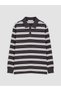 Men's Sweatshirt with Turn-Down Roba Collar and Stripes from Uzg Store for Style Enthusiasts