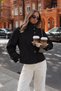 High Collar Imported Fabric Anti-Pilling Cashmere Oversize Women's Coat Jacket - 2
