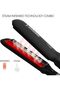 Steam Spray Flat Iron Hair Straightener, Hair Straightening Iron with Wide Titanium Plate Professional Multi-function Ceramic Spray Steam Hair Straighteners (Color : Black) - 2