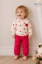 Baby Girl Set Lovely Heart Patterned Long Sleeve Bottom Top Seasonal 2 Piece Set - 4