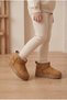 Unisex Children's Tan Suede Boots with Wool Inside and Thick Sole - 2