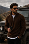 Men's 3-Piece Premium Knitwear Sweater Set |   Thick Textured Winter Knitted Half-Zip High Collar Sweater from Thessaloniki - 2