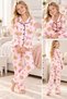 Girl's Cotton Buttoned Long Sleeve Pajama Set - 3