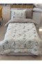 Single Sleeping Set Double-Sided Plush Welsoft Pufidik Sleeping Set (Quilt + Fitted Sheet + 2 Pillowcases)
