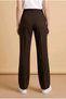 Mely Brown High Waist Special Production Fabric Trousers with Elastic Sides New Season - 2